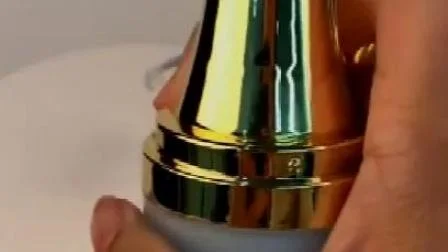 Frasco de botella de crema de cristal de oro acrílico para envases cosméticos (PPC-NUEVO-008)